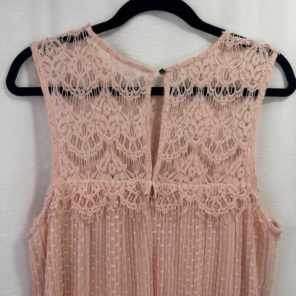 LANE BRYANT NWT size 14/16 pink Blush Embroidered Dot Mesh Swing Dress Beautiful - Picture 8 of 15